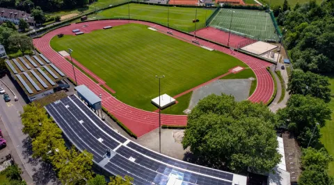 Luftansicht der Sportanlage Grendelmatte